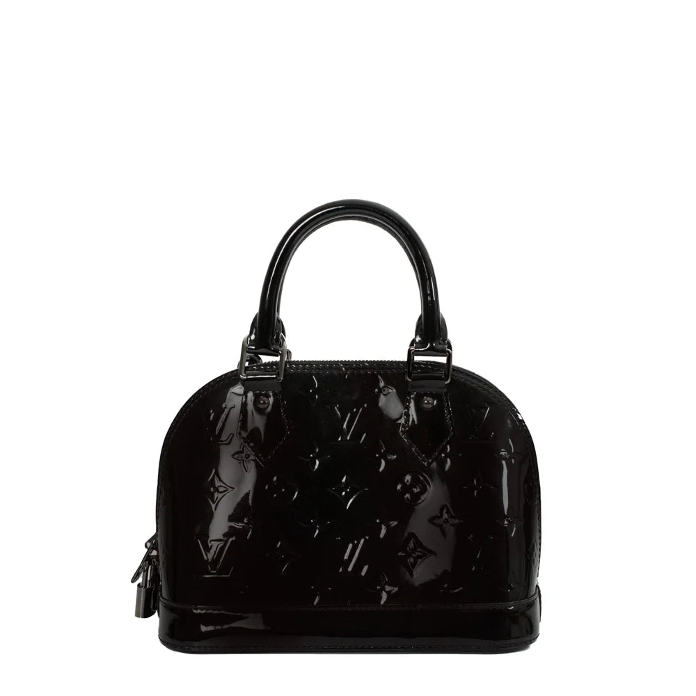 Alma BB bag in black patent leather Louis Vuitton Second Hand