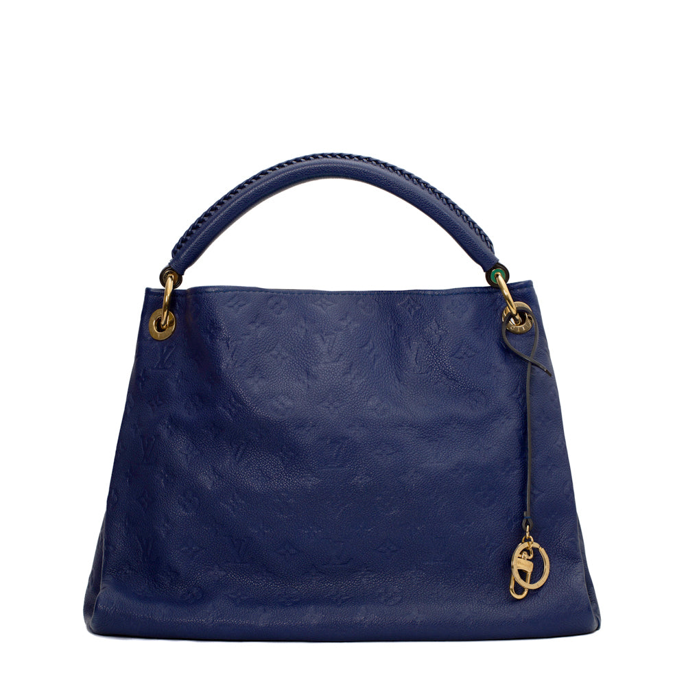 Montaigne GM bag in black imprint leather Louis Vuitton - Second Hand /  Used – Vintega