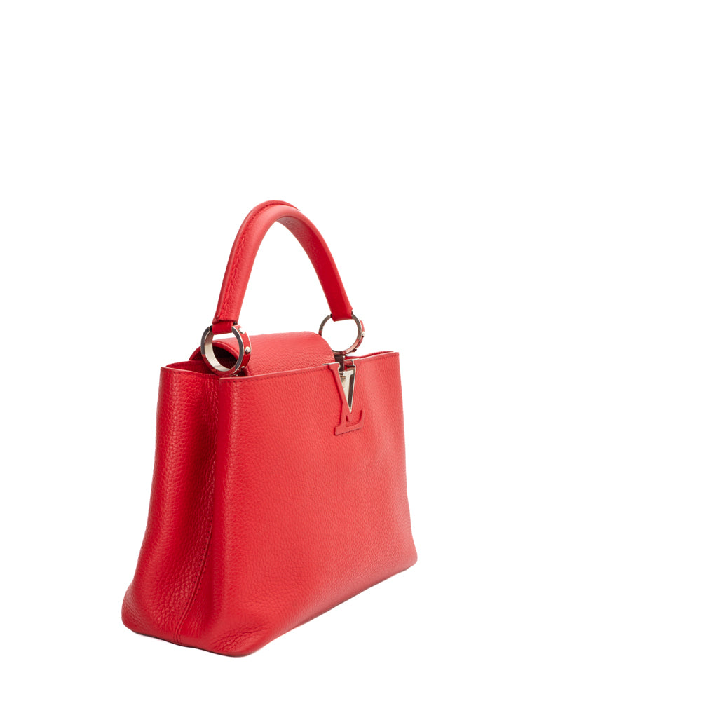 Capucines leather handbag Louis Vuitton Red in Leather - 27104398