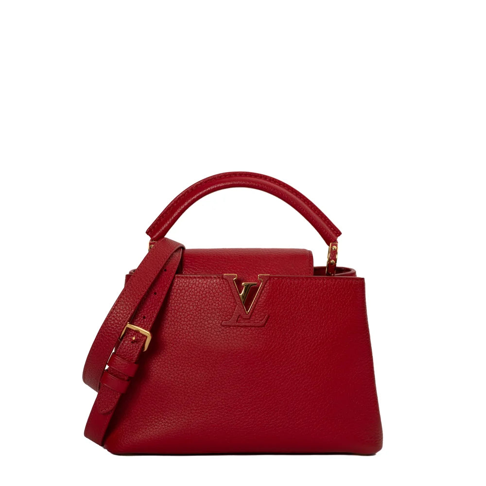 Sac Capucines BB Edition Limit e en cuir rouge Louis Vuitton