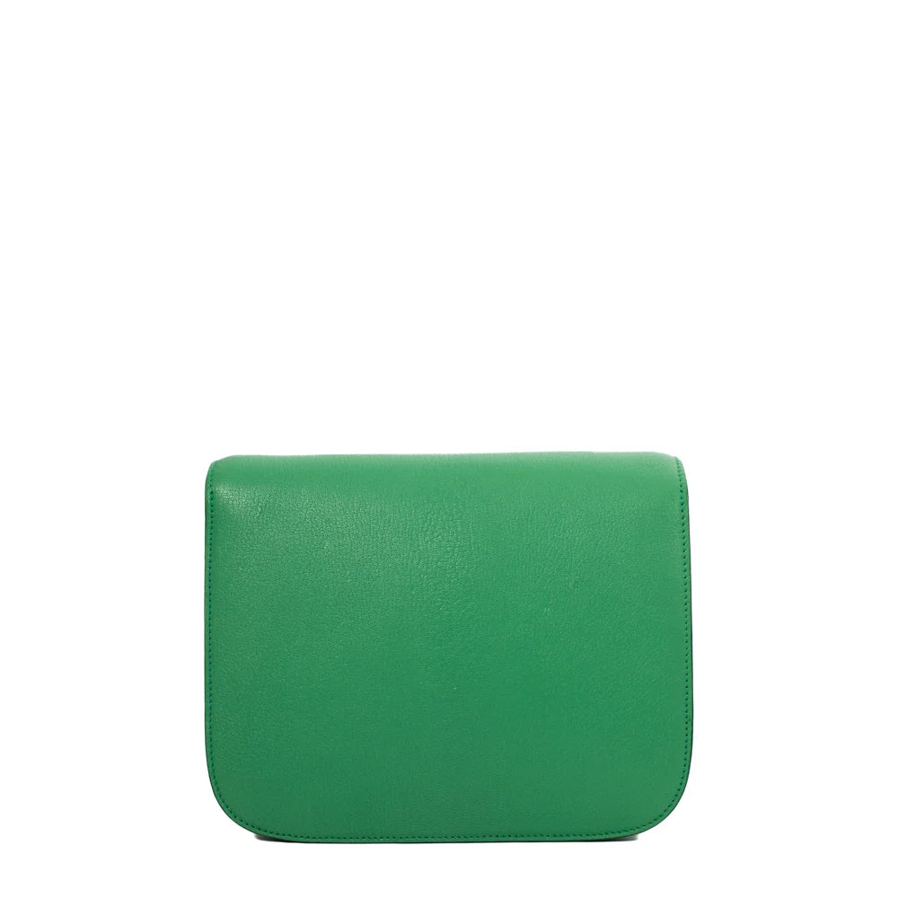 Sac Classic Box en cuir vert Celine Seconde Main Occasion