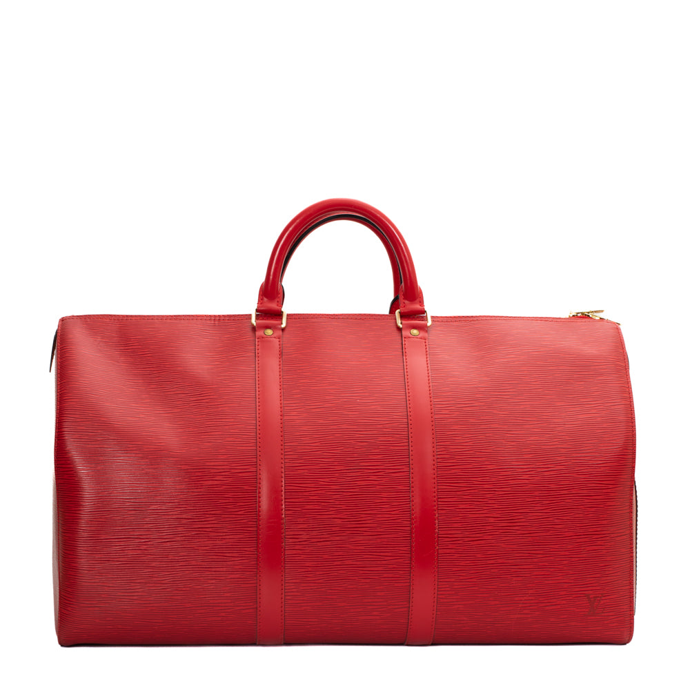 Louis Vuitton Keepall 50 Bag - Red Epi Leather – PROVENANCE