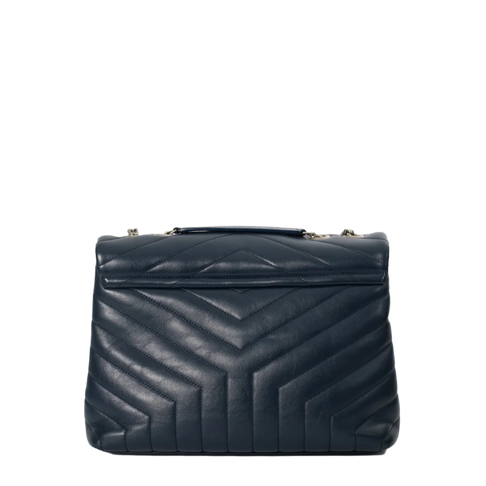 Loulou Medium bag in blue leather Saint Laurent Second Hand