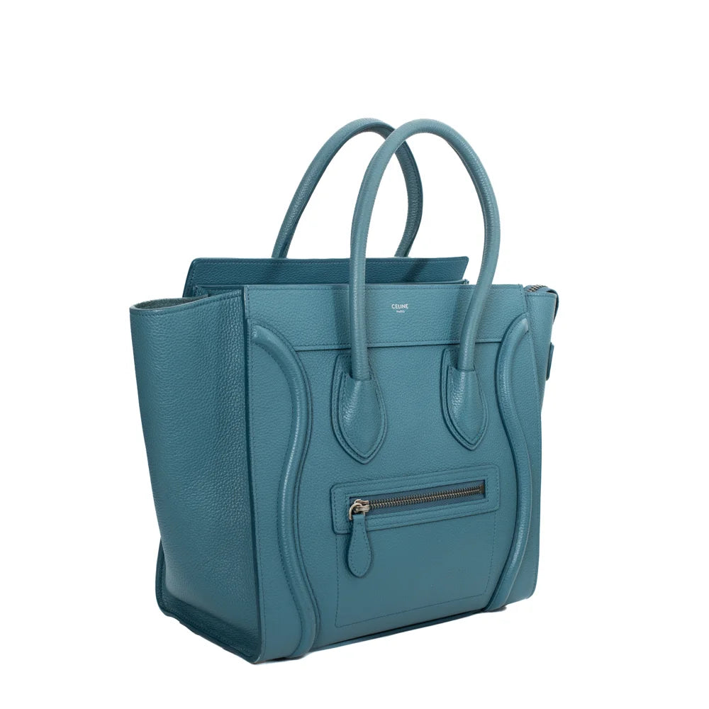 Celine Novelty Mesh Bag Blue Vintage Original JPN Women Bag