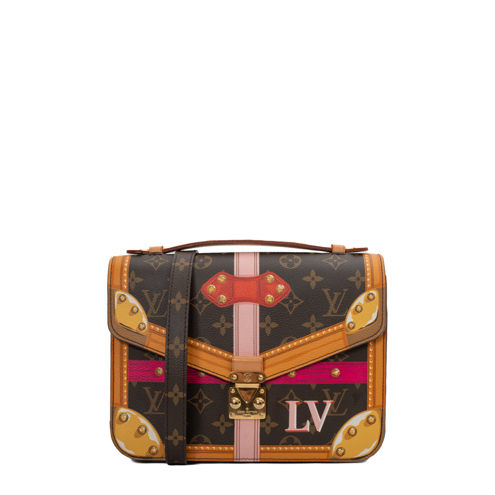 Pochette Métis Edition Summer Trunk bag in brown canvas Louis Vuitton -  Second Hand / Used – Vintega
