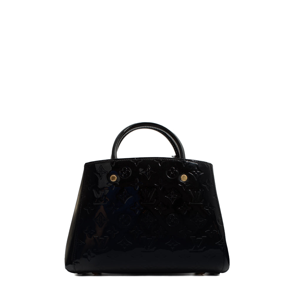Montaigne BB bag in black patent leather Louis Vuitton - Second