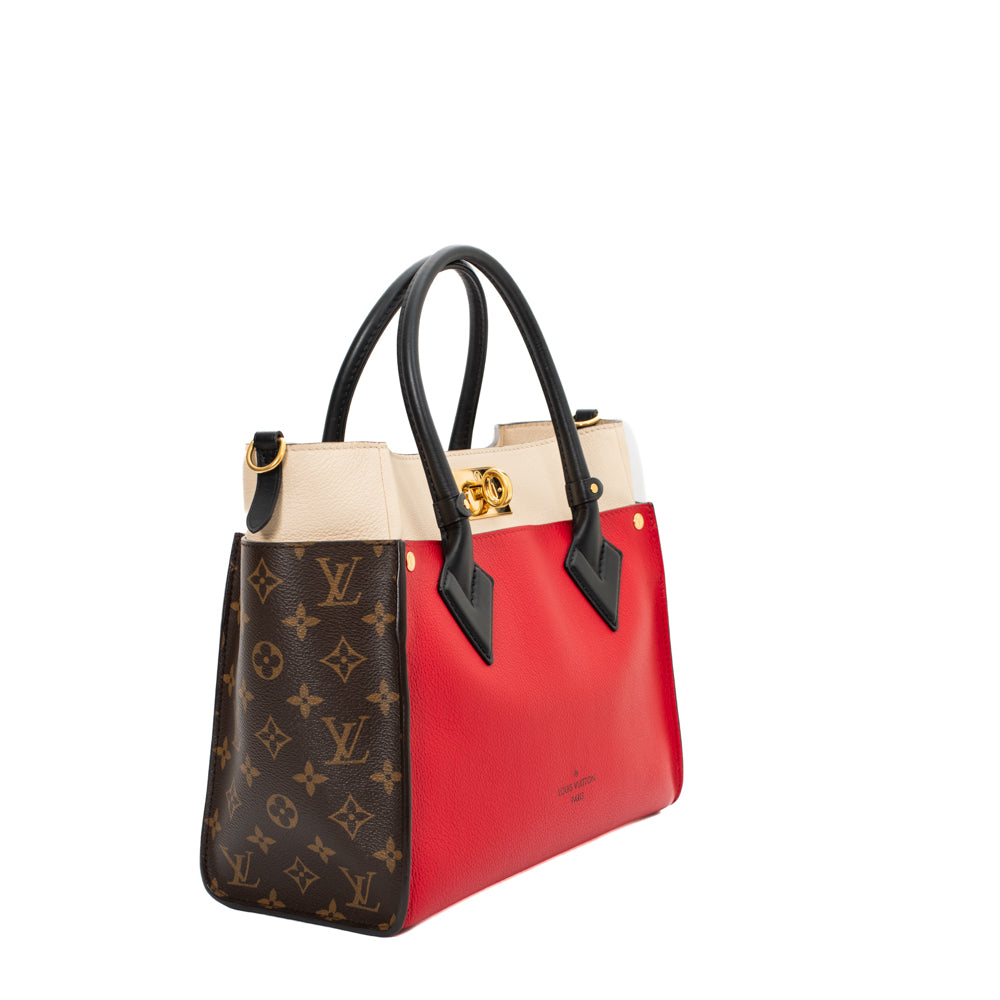 Bags  Louis Vuitton On My Side Monogram Calfskin Leather Red Tote