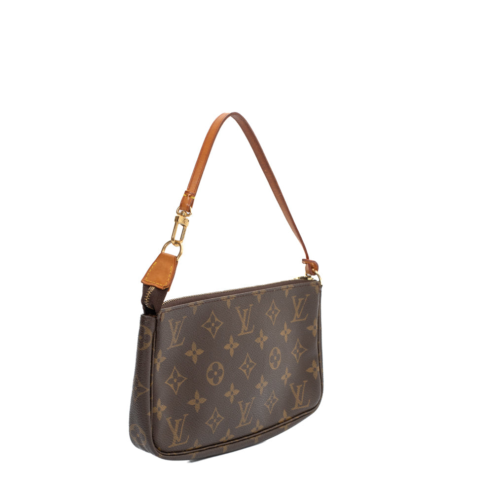 Louis Vuitton Mini Trunk & Bags Monogram Canvas Pochette Accessoires Pouch Brown