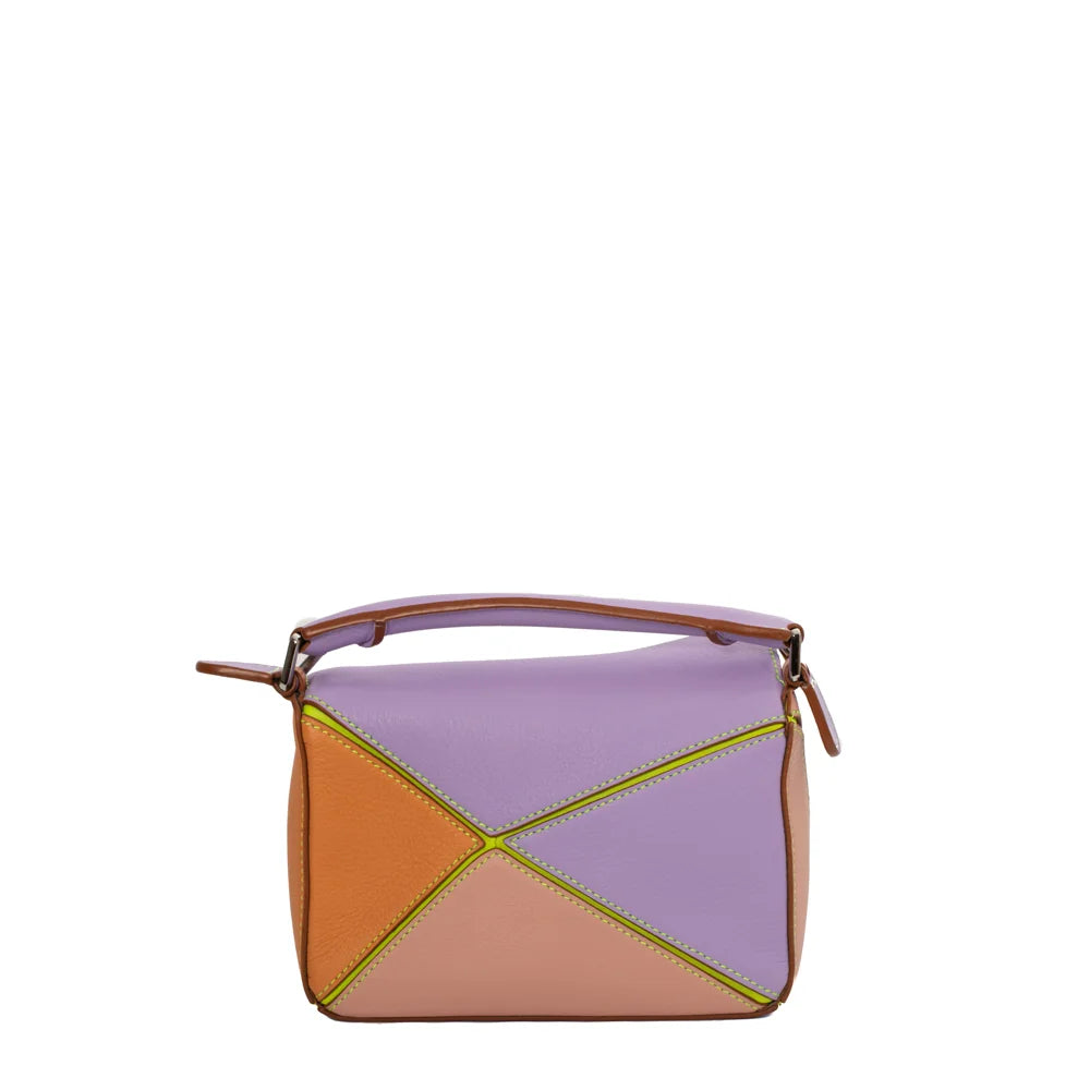 Puzzle Mini bag in purple leather