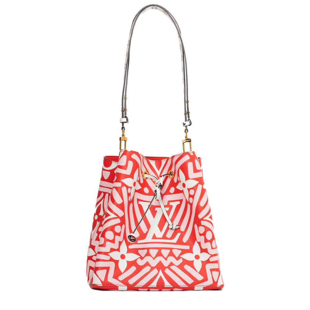 Louis Vuitton Neonoe Bucket Bag MM Monogram Canvas Red – Coco