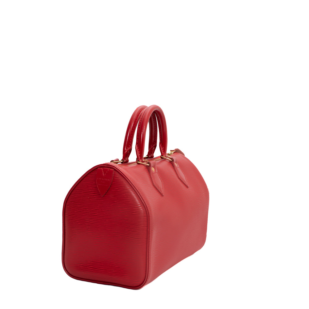 Louis Vuitton Vintage Red Epi Speedy 30 Leather Handbag