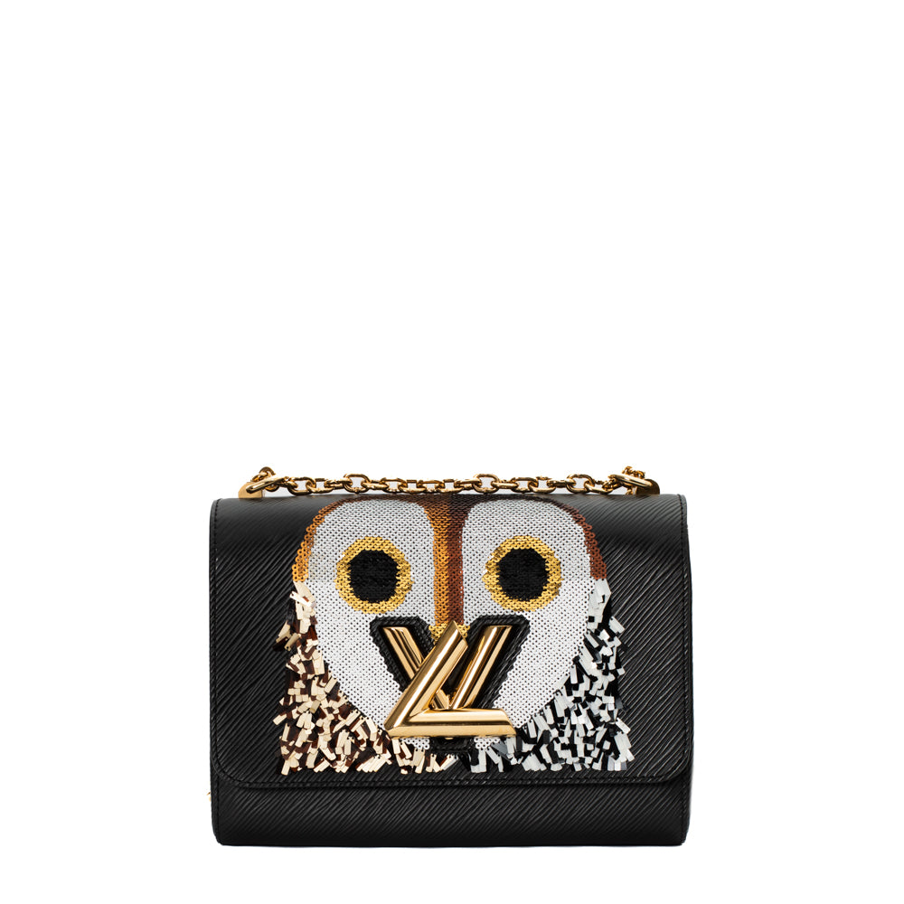 Louis Vuitton Twist Chain Wallet Epi Noir Black in Leather with