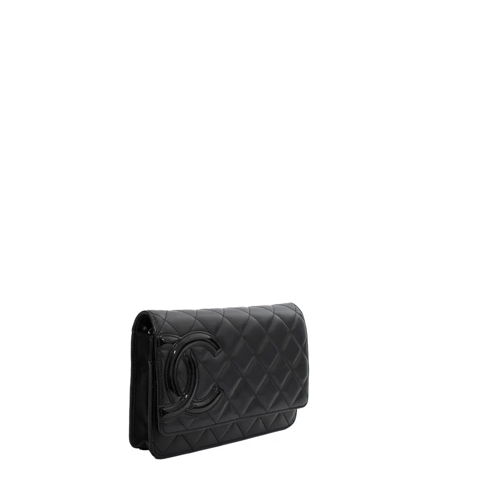 Chanel Limited Edition Wallet On Chain bag in black leather