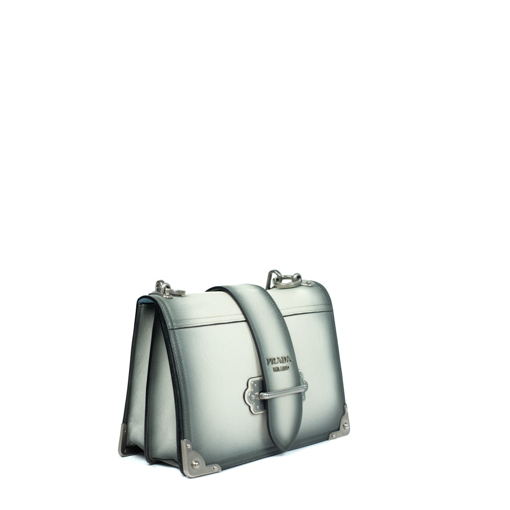 Prada cahier bag online silver