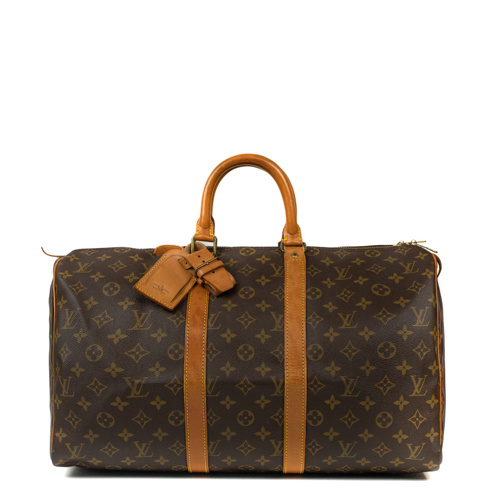 Keepall 45 bag in brown monogram Louis Vuitton - Second Main / Occasion –  Vintega