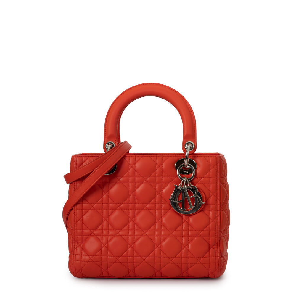 Lady dior red online medium