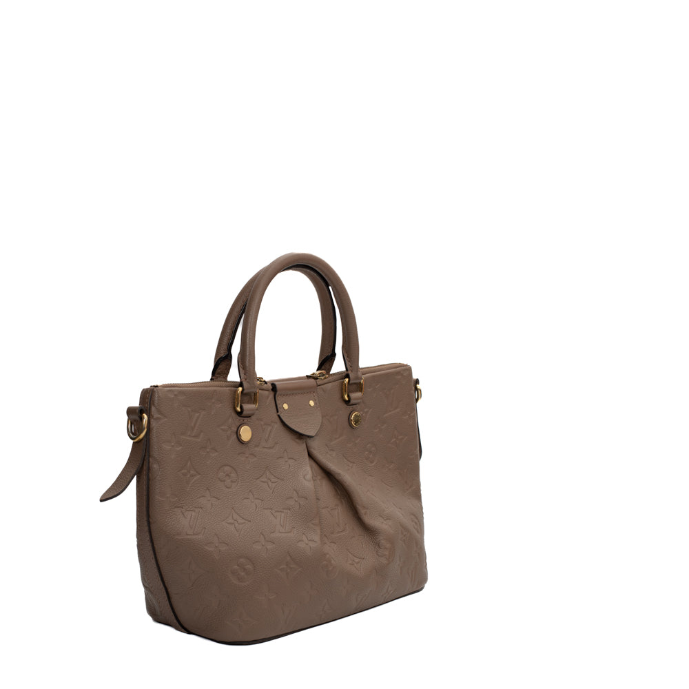 Mazarine bag in brown embossed leather