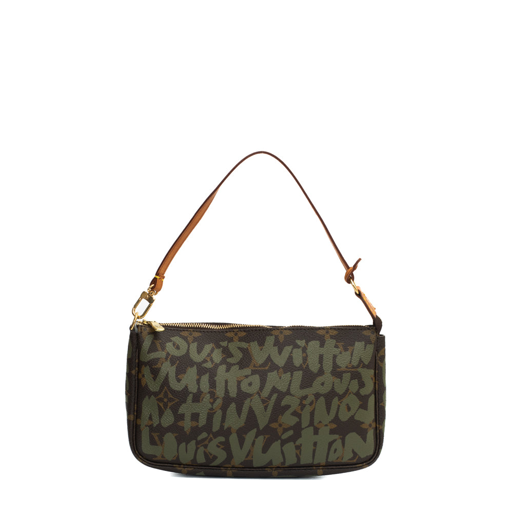 Louis Vuitton Louis Vuitton Pochette Accessories Green Graffiti