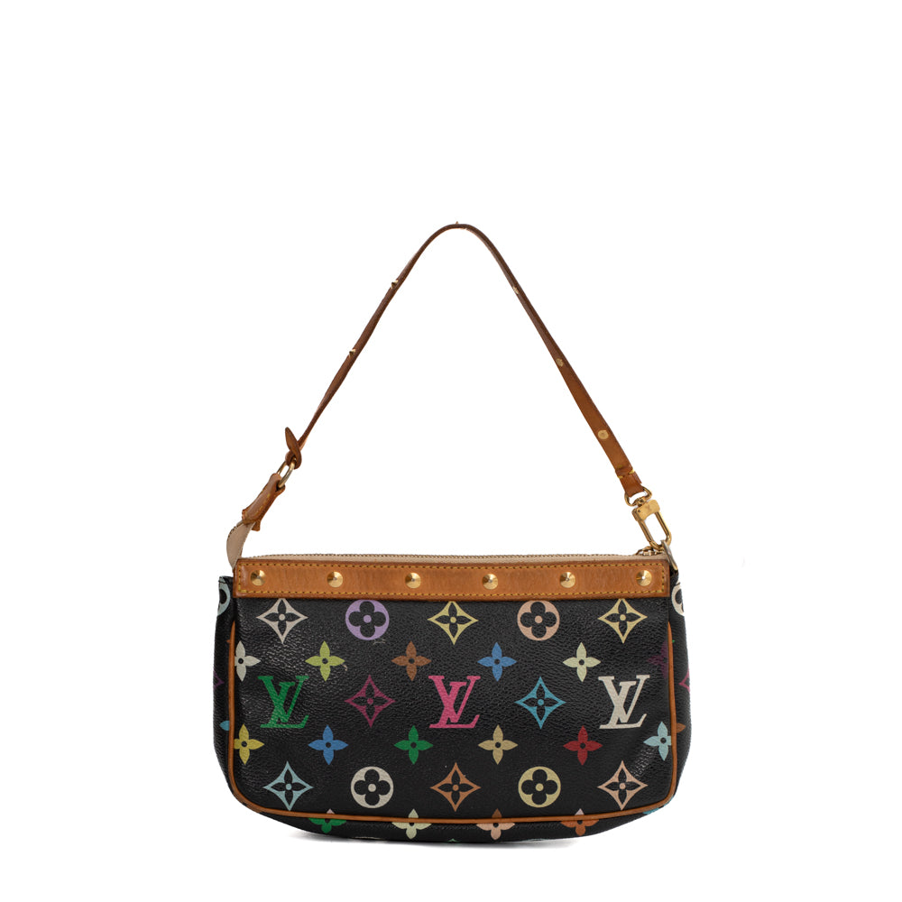 Louis Vuitton Paris x Murakami multicolor monogram bag on brown