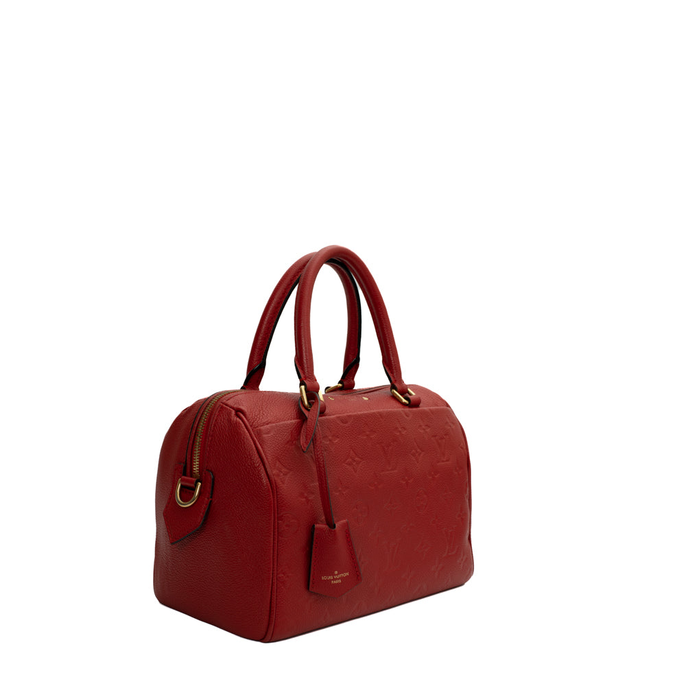 Speedy 25 bag in red leather Louis Vuitton - Second Hand / Used – Vintega