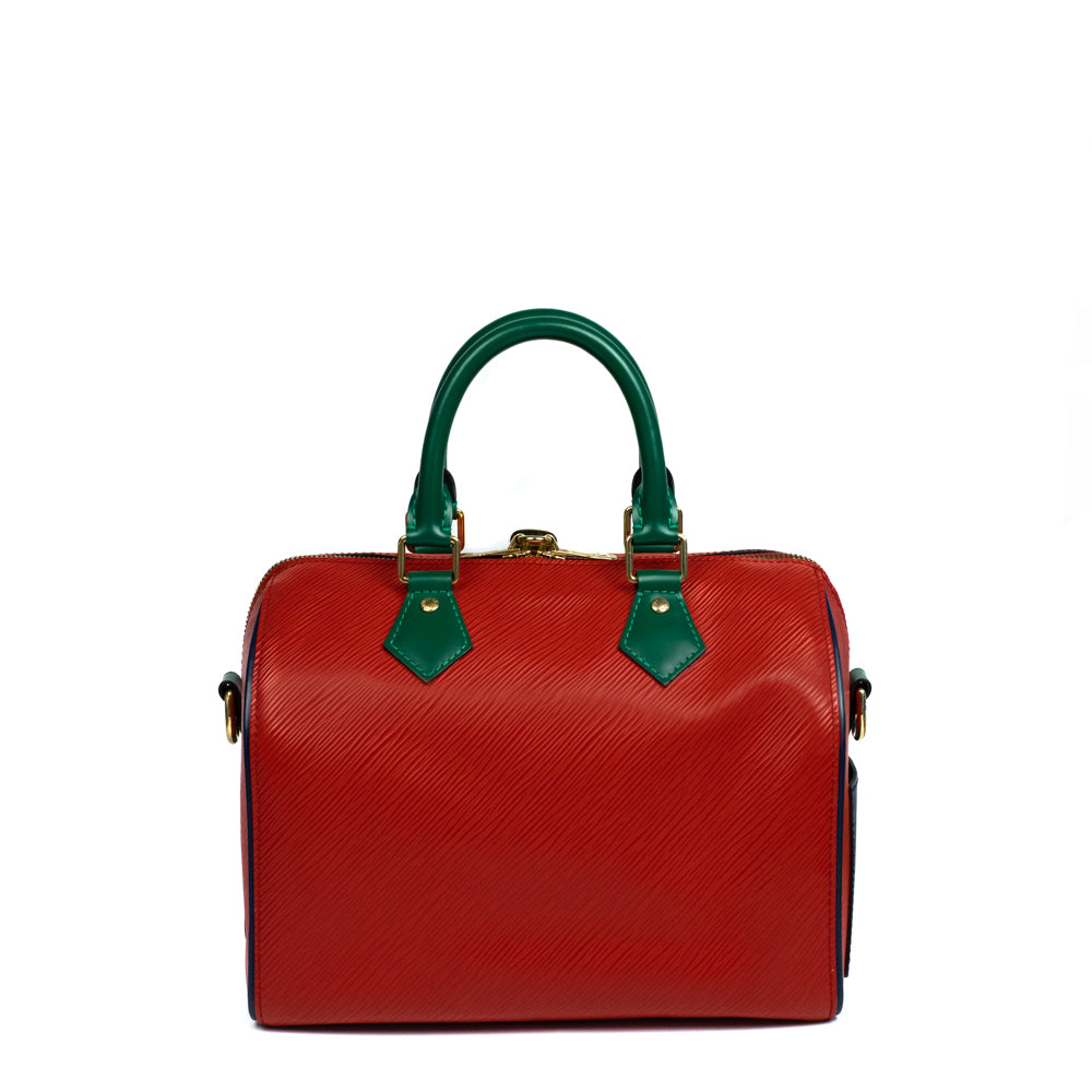 Speedy 25 bag in red epi leather
