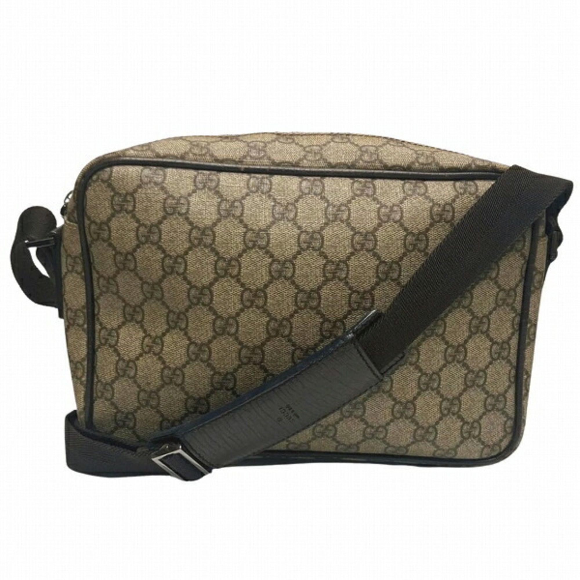 Sac GG Supreme en cuir marron Gucci Seconde Main Occasion Vintega