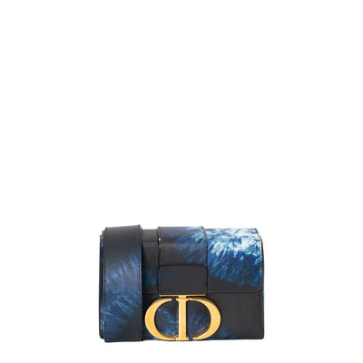 30 Montaigne Box Bag Blue Multicolor Dior Oblique Jacquard