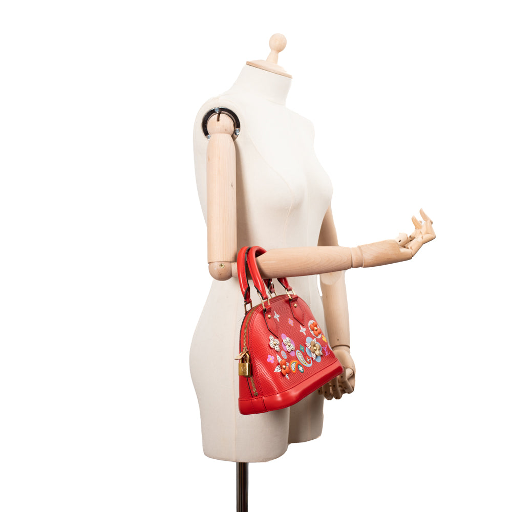 Louis Vuitton Alma BB Monogram Epi Shoulder Bag Leather Pink Ladies