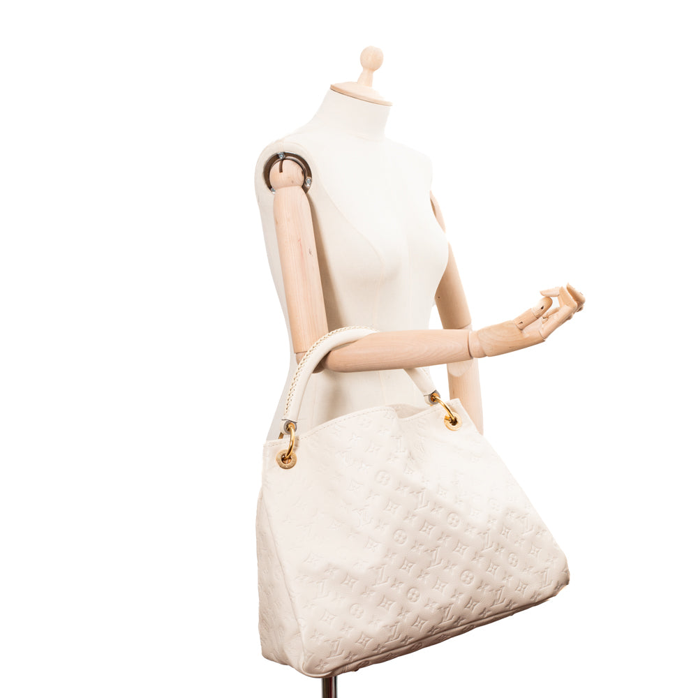 Louis Vuitton, Bags, Louisvuitton Artsy Empreinte Leather Mm One Shoulder  Bag White