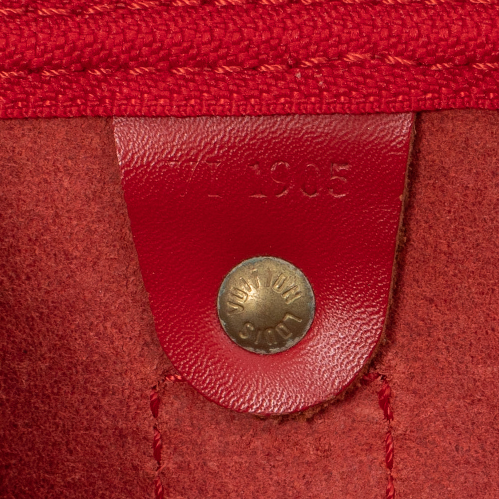 FWRD Renew Louis Vuitton Monogram Cerises Keepall 45 Bag in Red