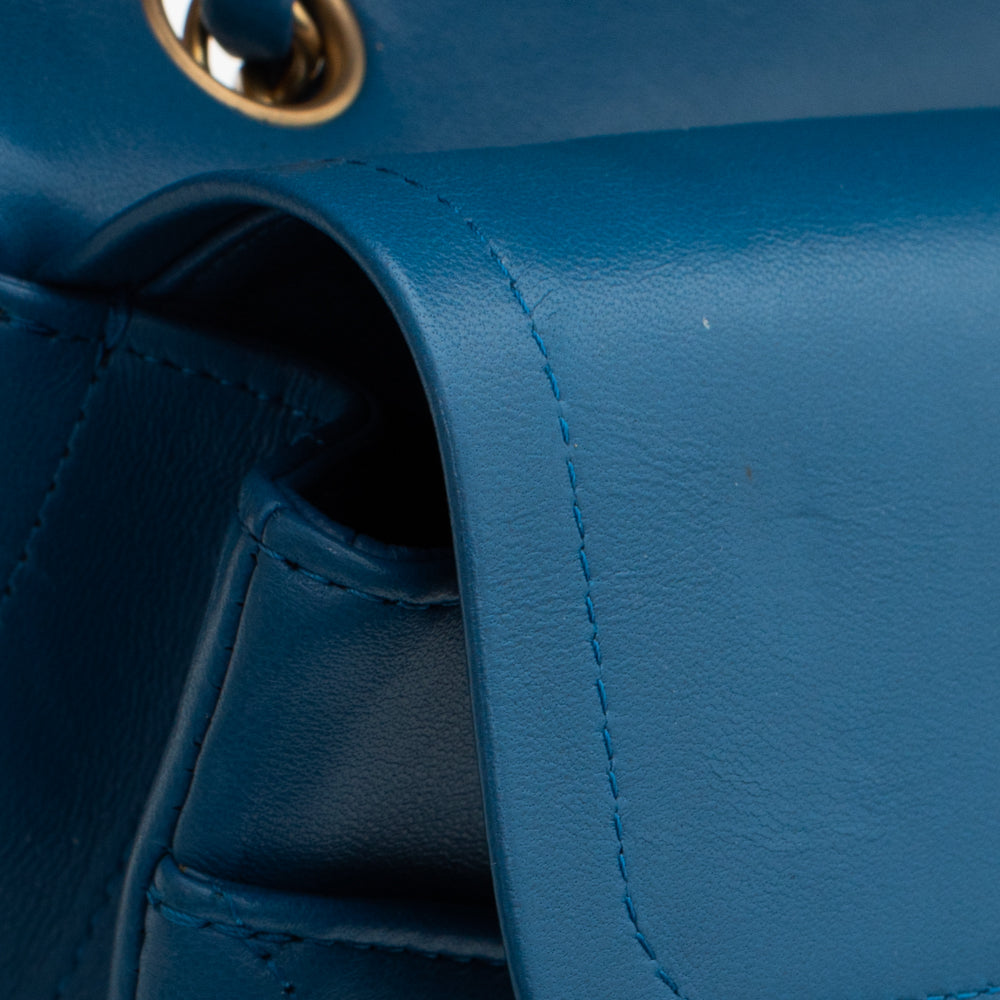 Timeless/classique leather handbag Chanel Blue in Leather - 27164648