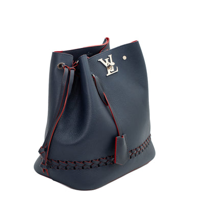 M50250 Louis Vuitton 2015 Soft Leather LockMe Handbag-Black