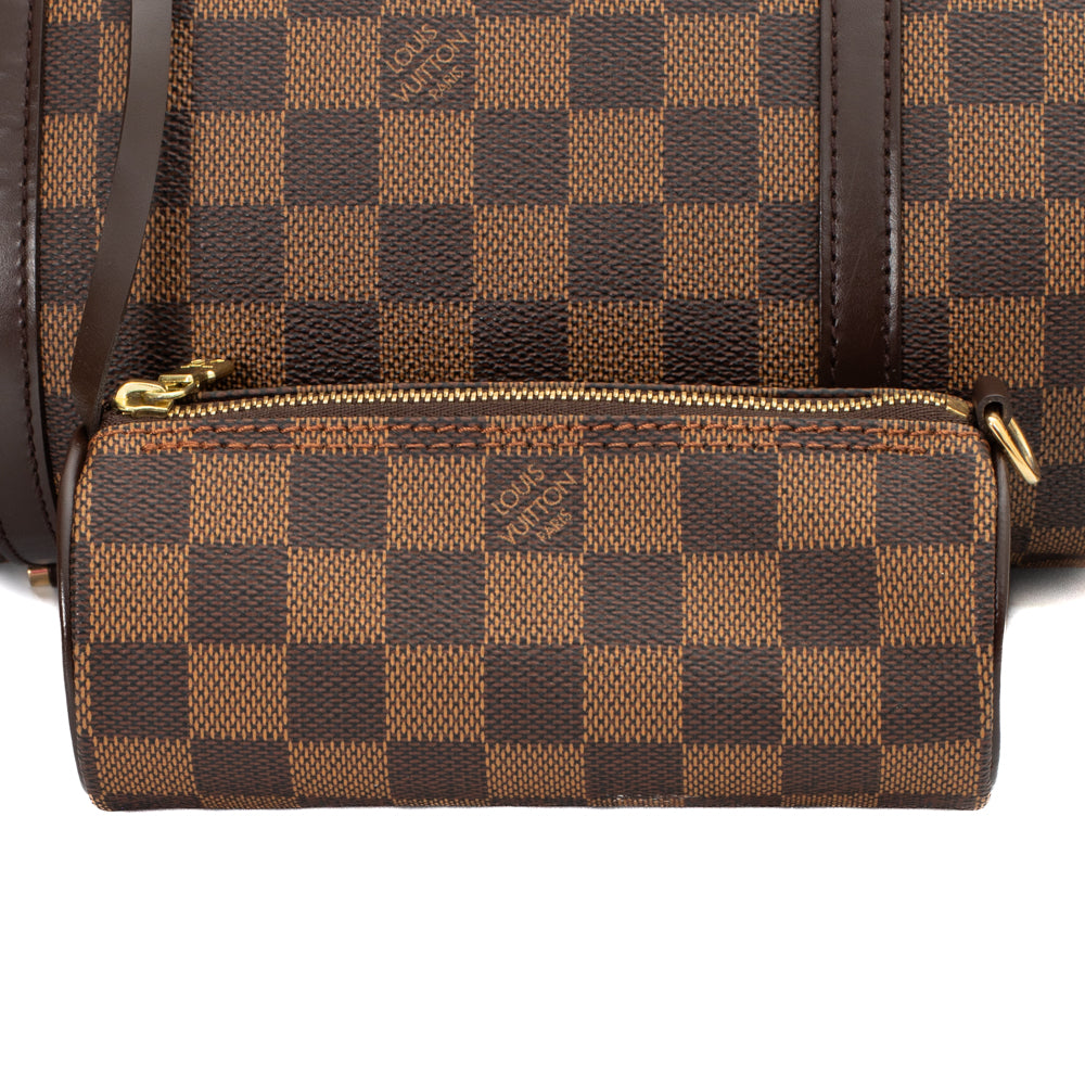 Louis VUITTON, Small bag with flap in ebony checkerboard…