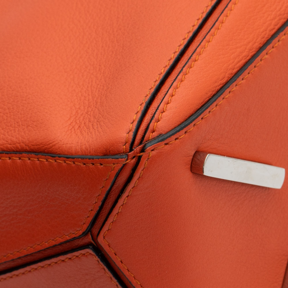 Puzzle Small bag in orange leather Loewe Second Hand Used