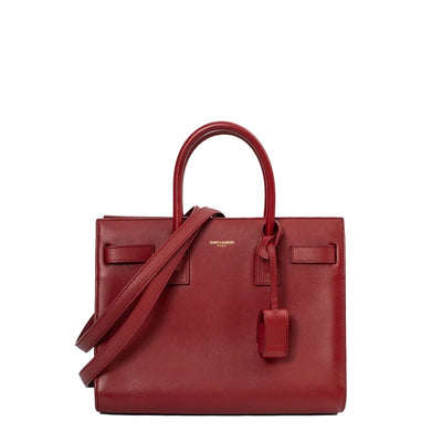 Saint Laurent Red Croc-embossed Nano Sac De Jour Bag