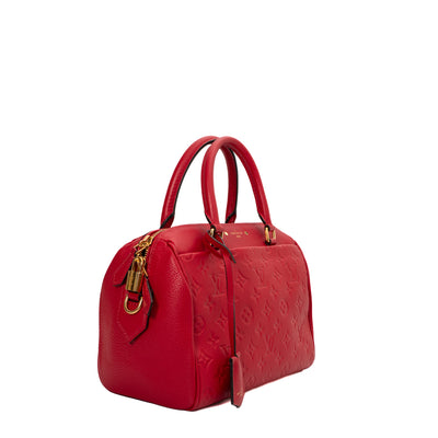 Speedy Empreinte 25 bag in red leather Louis Vuitton - Second Hand / Used –  Vintega