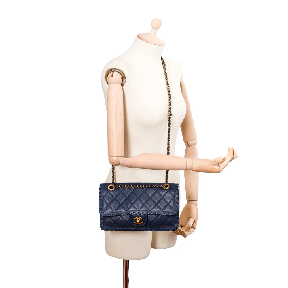Timeless / Classic Medium Limited Edition bag in Chanel blue 