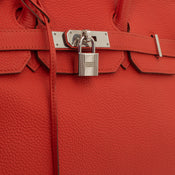 Sac Birkin 35 en cuir rouge Hermes - Seconde Main / Occasion – Vintega