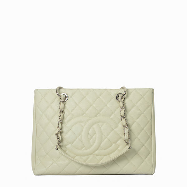 Chanel White Quilted Caviar GST – allprelovedonly