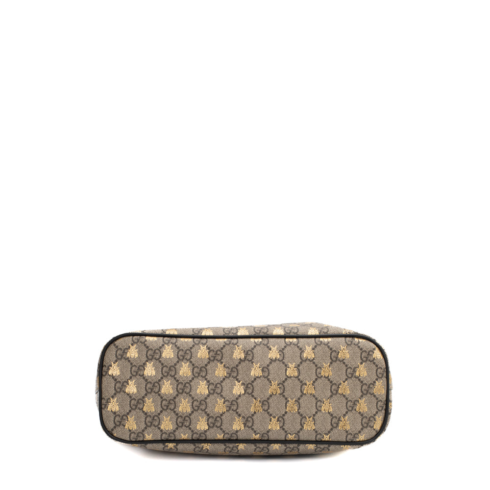 GG Supreme Padlock Small Bees Open Pocket Shoulder Bag | GUCCI® UK