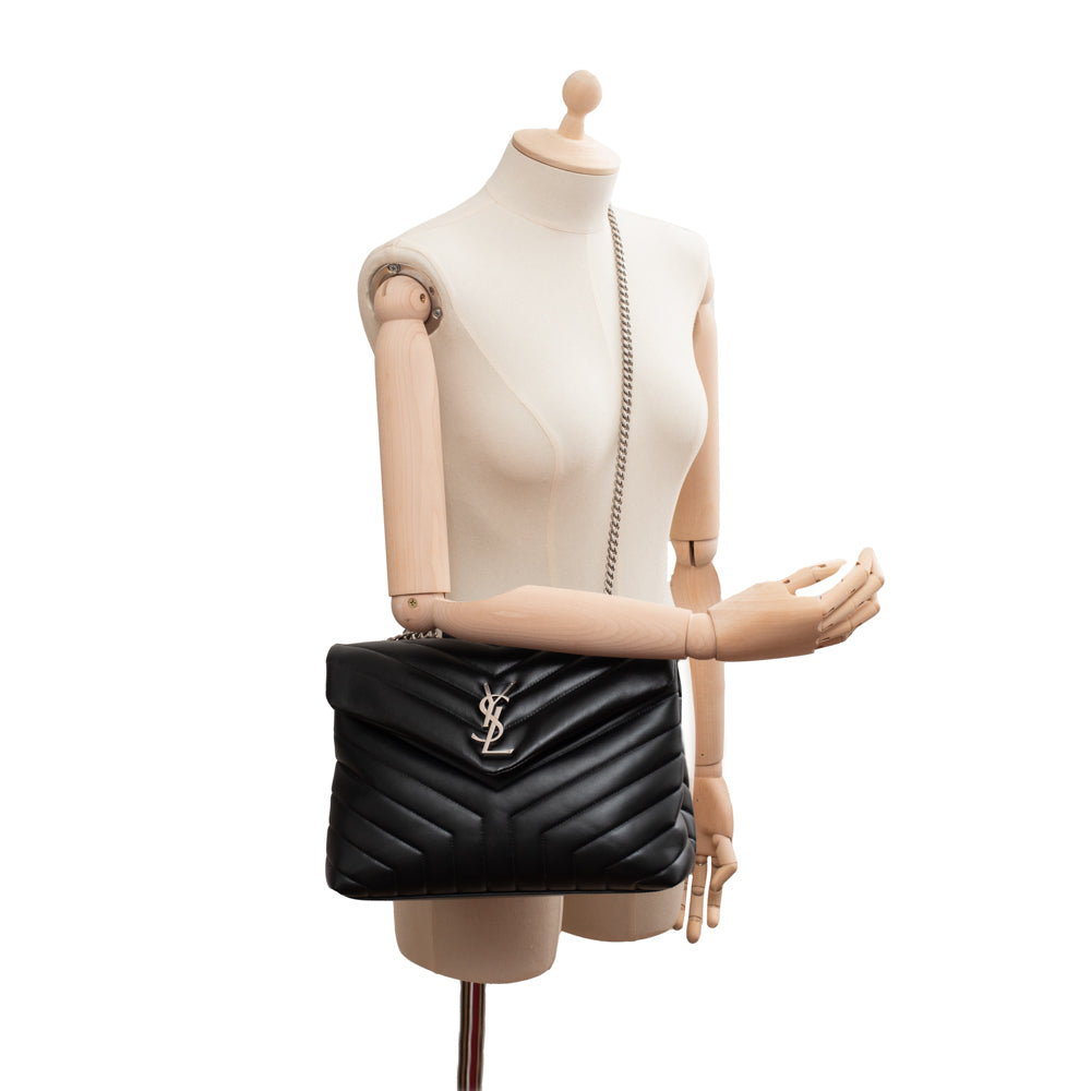 Loulou Medium bag in black leather