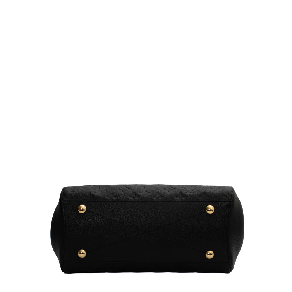Montaigne leather handbag Louis Vuitton Black in Leather - 24983965
