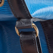 Sac bandoulière Louis Vuitton NéoNoé en cuir épi bleu indigo et