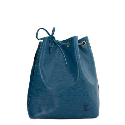 Louis Vuitton, Bags, Authentic Louis Vuitton Noe Epi Leather Shoulder Bucket  Bag Black Gold