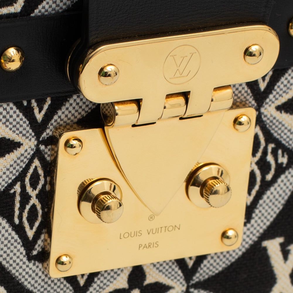 Petite Malle Edition Limitee 1854 bag in black canvas Louis Vuitton -  Second Hand / Used – Vintega