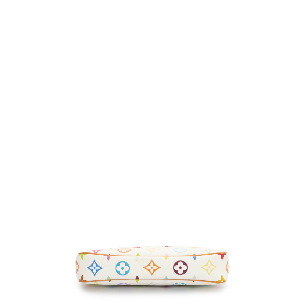 Vintage Edition Murakami Accessory Pochette Bag in white multicolor monogram  canvas Louis Vuitton - Second Hand / Used – Vintega