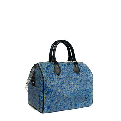 Speedy 25 bag in blue leather Louis Vuitton - Second Hand / Used – Vintega