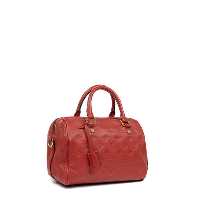 Louis Vuitton Epi Speedy 25 Hand Bag M43017 Red Color USED 0907A