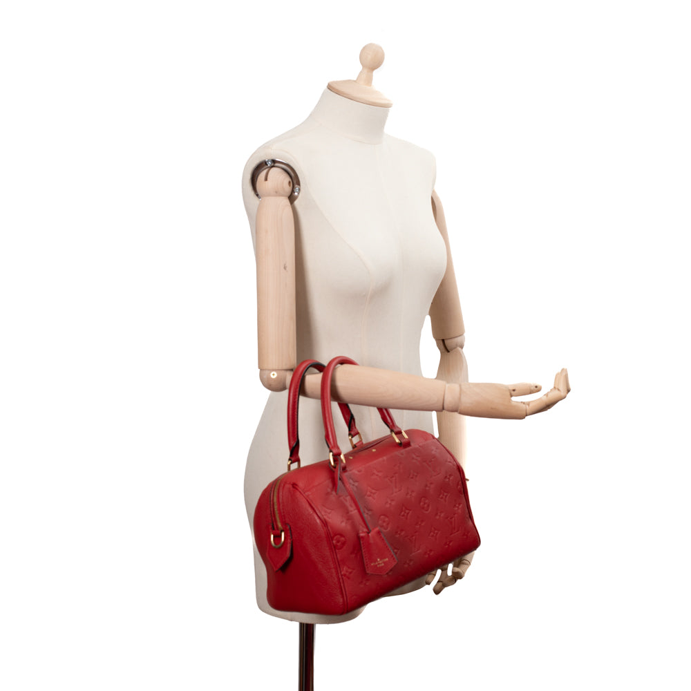 Speedy Empreinte 25 bag in red leather Louis Vuitton - Second Hand / Used –  Vintega