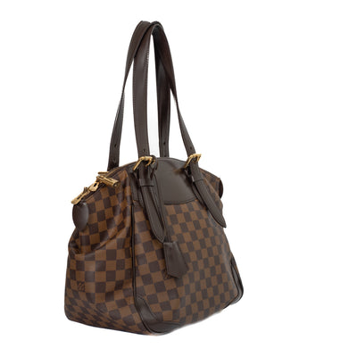 Verona PM bag in ebony damier canvas Louis Vuitton - Second Hand / Used –  Vintega